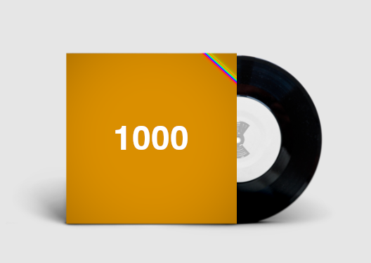 1000 singles, printed sleeve