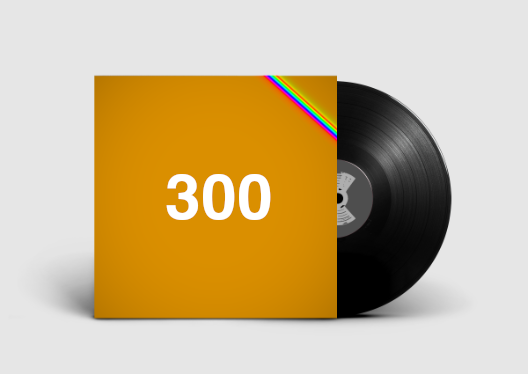 300 LP, copertina stampata